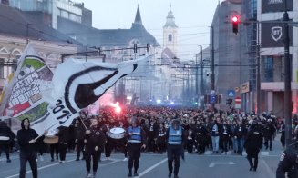 DERBY DE CLUJ / CFR vs "U". Aproximativ 6.000 de fani ai Universității au ajuns în Gruia
