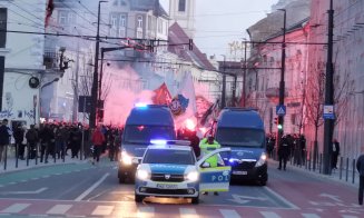 DERBY DE CLUJ / CFR vs "U". Aproximativ 6.000 de fani ai Universității au ajuns în Gruia