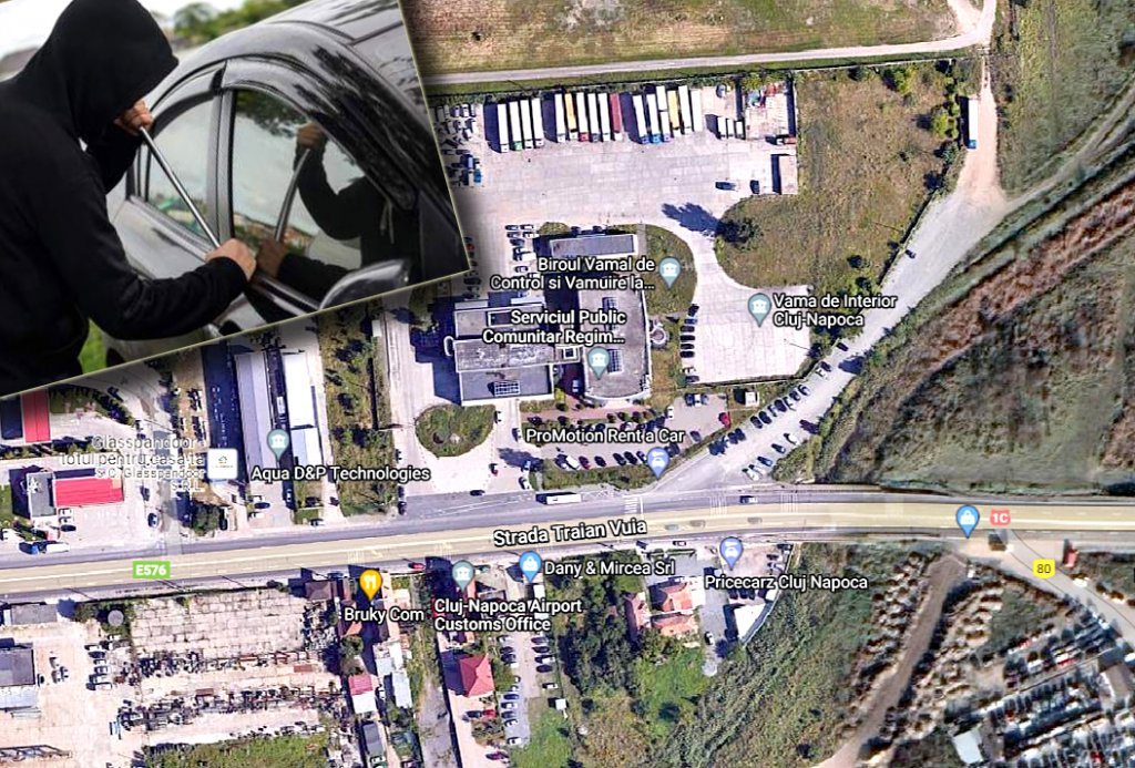 Spărgătorii de maşini continuă să opereze. Au pus ochii pe străduţele de lângă Aeroportul Cluj