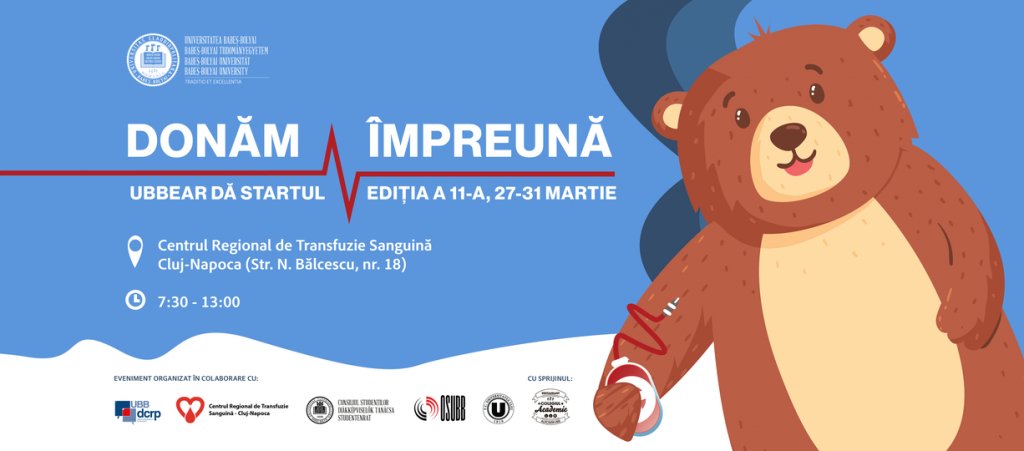 UBB Cluj, campanie de donare de sânge: "UBBEAR dă startul!"