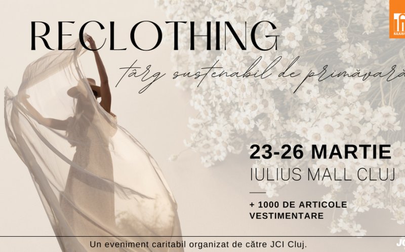 Peste 1.000 de articole vestimentare se transformă în fapte bune, la târgul ReClothing, din Iulius Mall Cluj
