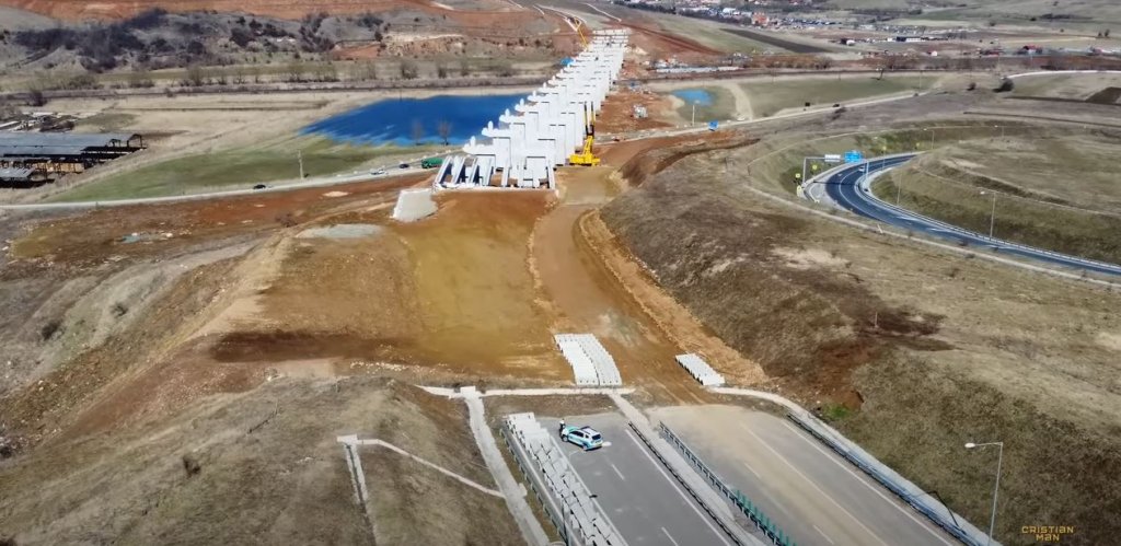 UMB, mobilizare impresionantă pe A3 lângă Cluj. Cum arată viaductul de la Nădășelu și nodul de la Zimbor