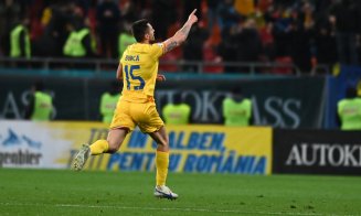 CFR Cluj se mândrește cu Andrei Burcă: Primul GOL la Națională și nota maximă pentru prestație