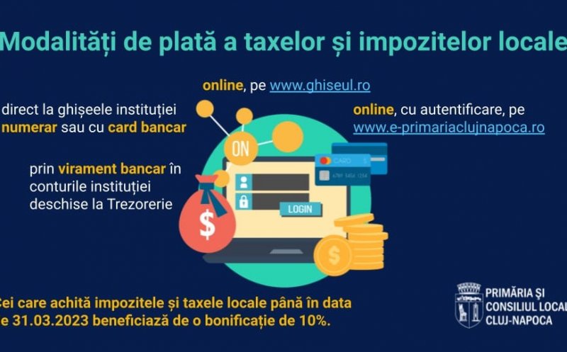 Ultimele zile în care se mai poate obține bonificația de 10% la plata impozitelor