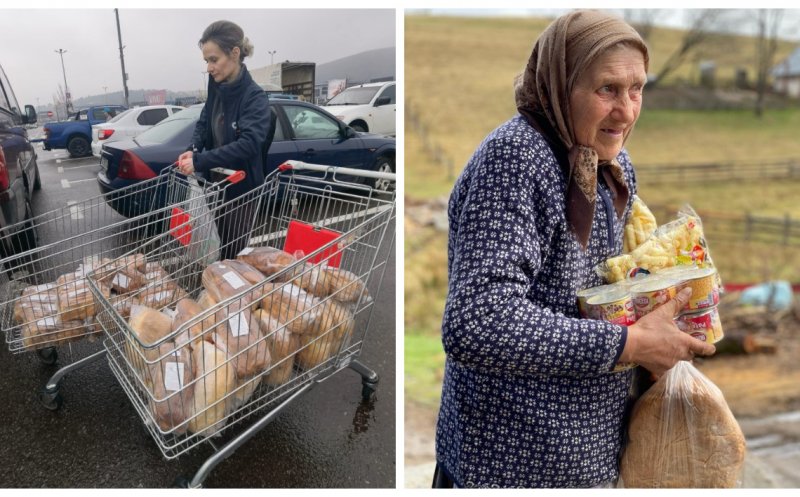 Sute de oameni nevoiași din Munții Apuseni au primit pachete în pragul sărbătorilor pascale de la voluntarii clujeni