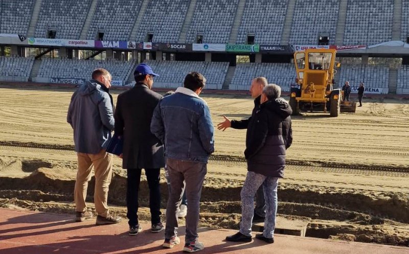 Inspecție UEFA la Cluj Arena! Cum decurg lucrările la noul gazon