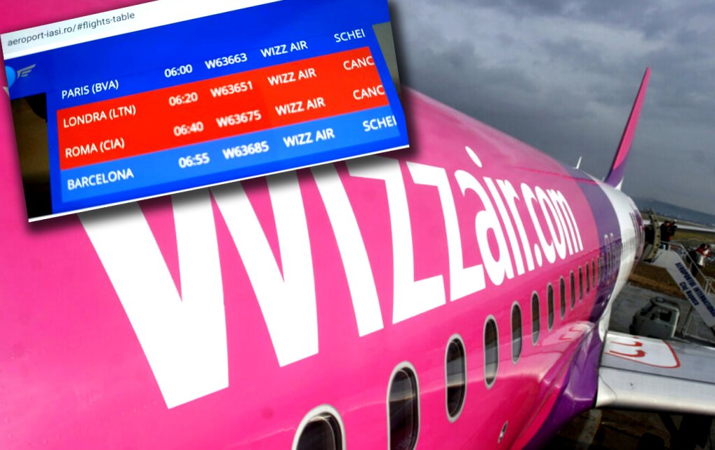 Curse Wizz Air anulate fără explicaţii şi bilete vândute peste locurile disponibile în avion