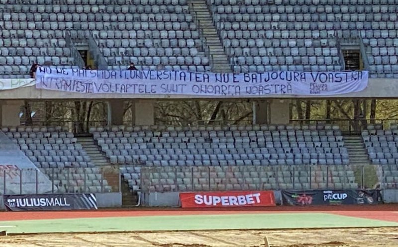 Şepcile Roşii, mesaj pentru Alin Tişe: "Pe noi ne interesează să vă țineţi de cuvânt ca “U” să își joace meciurile ACASĂ începând cu 24 aprilie"