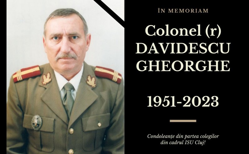 Doliu la ISU Cluj. S-a stins din viață un fost adjunct al unității: “A fost un mentor pentru mulți militari”