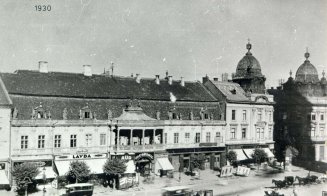 Centrul Clujului, fără Palatele Gemene de pe strada in Oglindă. Ulterior,  la parter erau cele mai luxoase spaţii comerciale din oraş