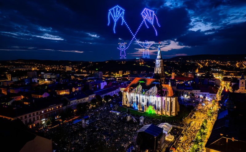 Spectacol unic de videomapping și drone la Zilele Clujului 2023