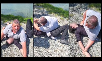 Scandal filmat la Ciurila. Sergiu Sotelecan: "S-o dat să mă lovească la mine acasă. Stau aici până vine poliţia"