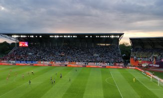 Moment special al fanilor clujeni la începutul finalei Cupei României