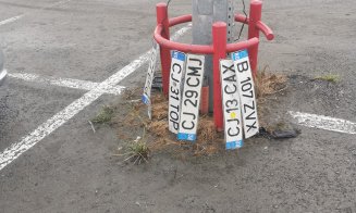 Monumentul numerelor căzute în ”Lacul Polus”, la potopul din Cluj-Napoca