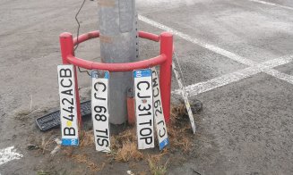 Monumentul numerelor căzute în ”Lacul Polus”, la potopul din Cluj-Napoca