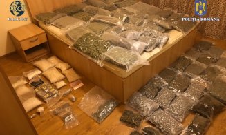 Lovitură dură încasată de traficanții din Transilvania. Zeci de kilograme de droguri confiscate în urma perchezițiilor de la Cluj
