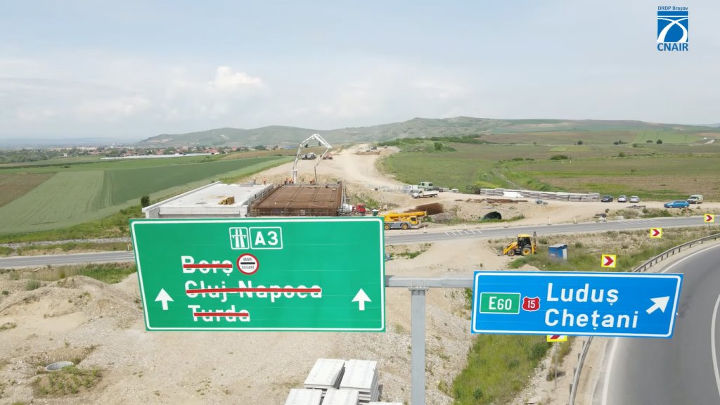 De Cluj la Tg. Mureș cu mașina direct pe autostradă. Lotul Chețani - Câmpia Turzii poate fi gata la final de an. CNAIR: „Avem promisiuni că se va putea circula”