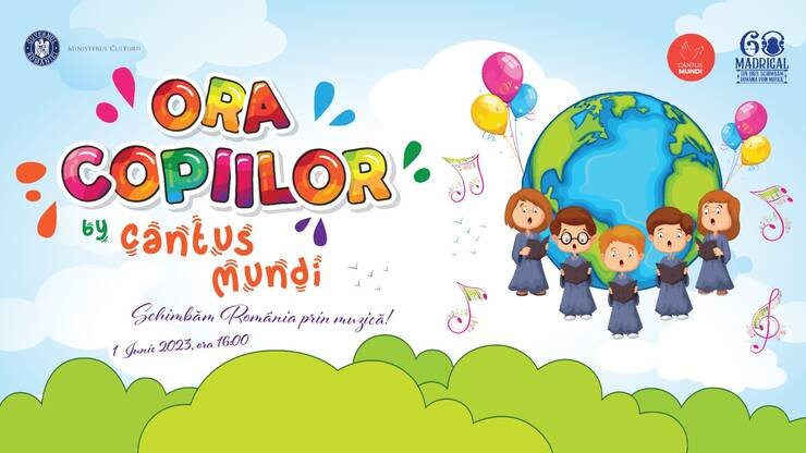 Peste 3.000 de copii din Cluj și alte 23 de județe vor cânta de 1 iunie la “Ora Copiilor by Cantus Mundi”