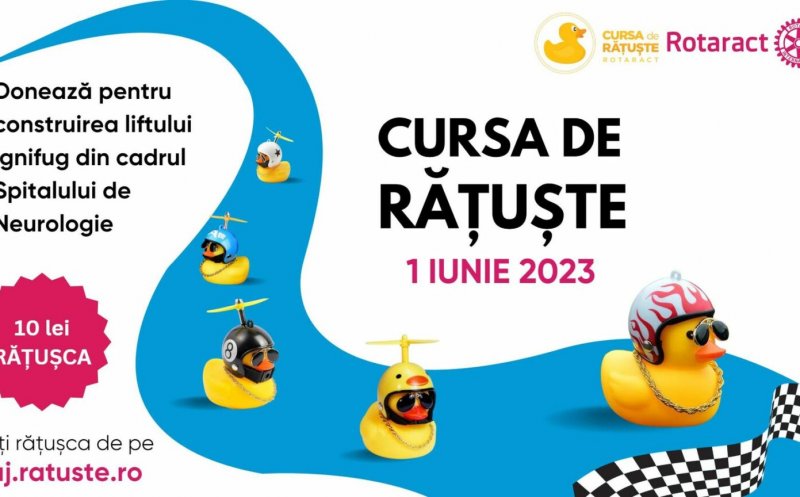 Cursa rățuștelor pe Canalul Morii Cluj-Napoca, de 1 Iunie. Se strâng bani pentru un lift la Clinica de Neurologie