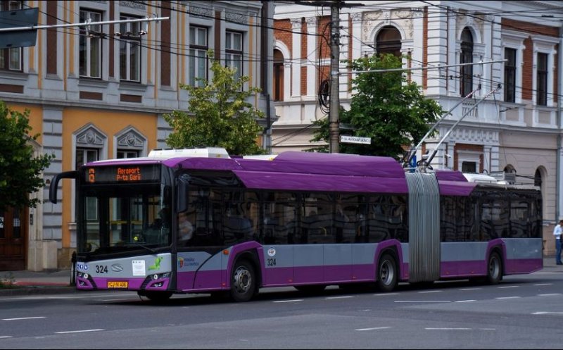Linia 8, deservită de autobuze diesel, a fost înlocuită cu troleibuze