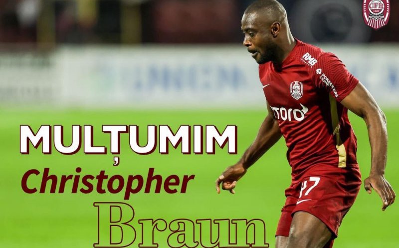 Christopher Braun a plecat de la CFR Cluj. Fundașul va continua în Superligă