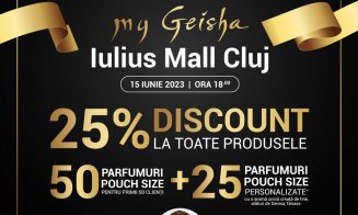 Joi se deschide o nouă locație my Geisha în Iulius Mall Cluj. Ofertele inaugurale ajung până la 25%, iar primii clienți primesc câte un cadou