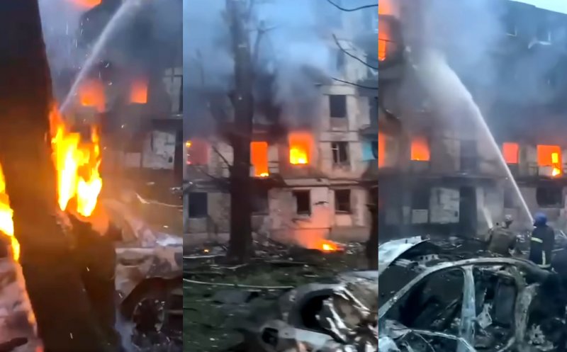 Atac cu rachete în blocuri de locuinţe din oraşul natal al lui Zelenski. Civili ucişi şi răniţi