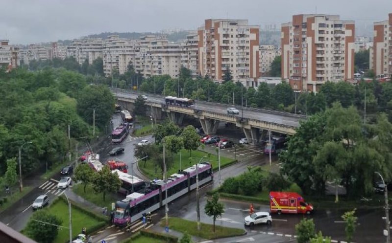 Accident cu tramvai în Mănăștur. Circulația a fost blocată