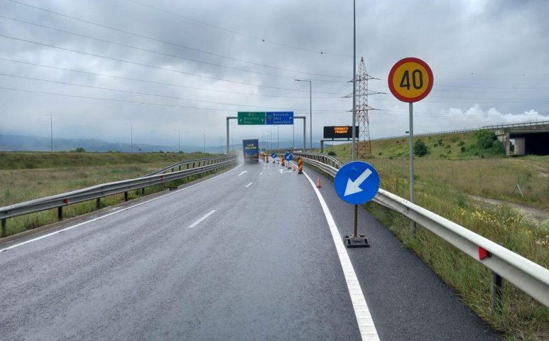 Restricții de circulație pe două porțiuni de pe A10 Turda-Sebeș. Se repară drumul