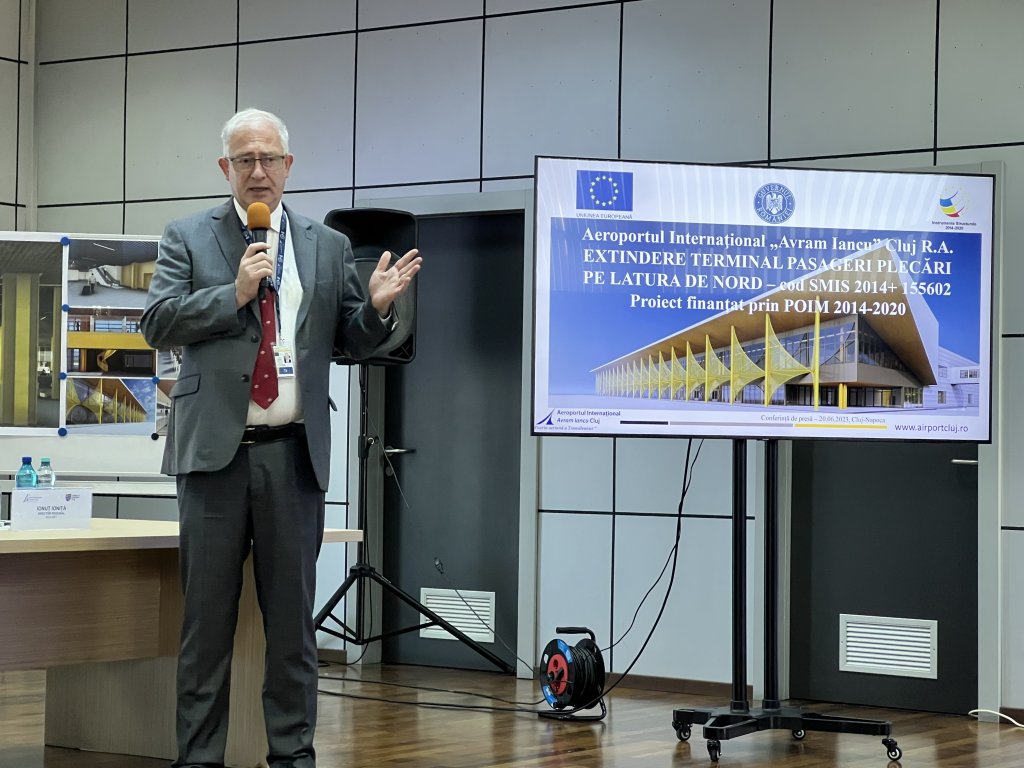 Se extinde terminalul plecări de la Aeroportul din Cluj. Cum va arăta / Ciceo: Dorim să devenim independeți energetic în 2-3 ani / Peste 3 mil. pasageri în 2023