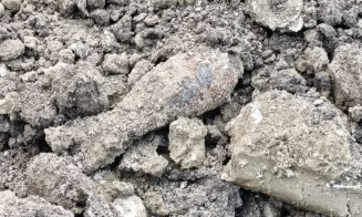 Bombă veche de peste 80 de ani, găsită în Cluj în timpul unor lucrări. Pirotehnicienii au intervenit