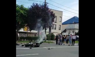 ACCIDENT în Cluj-Napoca: Motociclist secerat de un șofer care a uitat de prioritate