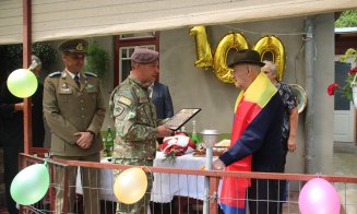 Veteran din Cluj, felicitat cu tort la împlinirea vârstei de 100 de ani. A luptat în Munții Tatra, în timpul celui de-Al Doilea Război Mondial
