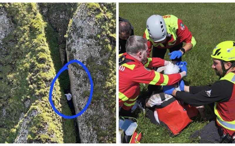 Pilot din Cluj, în echipajul elicopterului care a salvat un bărbat căzut într-o prăpastie, în masivul Piatra Mare