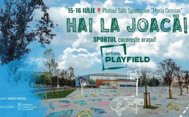 Platoul renovat al Sălii Sporturilor „Horia Demian” devine teren de joacă
