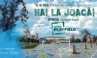 Platoul renovat al Sălii Sporturilor „Horia Demian” devine teren de joacă