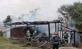 INCENDIU la grajdul unei gospodării din Cluj. Ce s-a întâmplat cu animalele / Cauza probabilă, un trăsnet