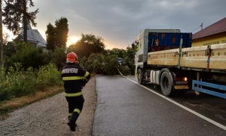 Zeci de copaci doborâţi de vijelie, inundaţii, incendii: Bilanțul intervențiilor ISU după furtuna de la Cluj