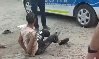 Incident grav! Un bărbat agresiv a fost împușcat de polițiști