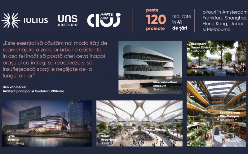 Cluj-Napoca, primul oraș din România care va avea un proiect UNStudio, birou de arhitectură de renume mondial, prin demersul IULIUS de reconversie urbană a platformei Carbochim