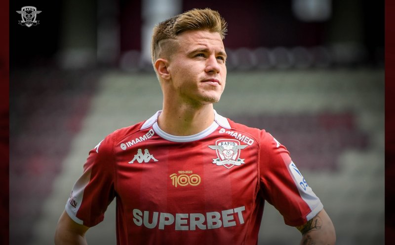 Prima imagine cu Petrila în tricoul Rapidului. Mesajul transmis de CFR Cluj