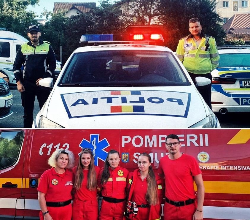 Fetiță de 4 ani care s-a înecat cu o gumă, SALVATĂ la timp de intervenția echipajului SMURD și a unor polițiști clujeni