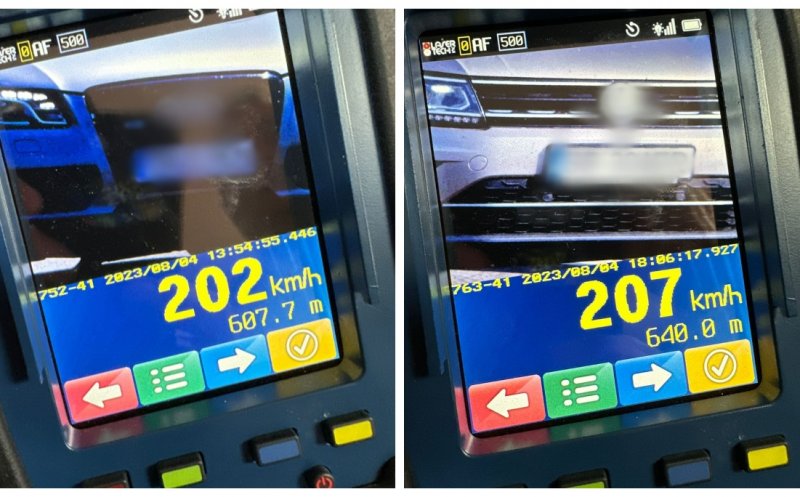 Vitezomani prinși cu peste 200km/h, pe A3. Și-au luat adio de la permisele de conducere și au primit amenzi uriașe