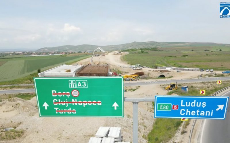 Pe A3 de la Cluj la Târgu Mureș anul acesta? Lotul Chețani - Câmpia Turzii, gata în 2023 dacă nu plouă...
