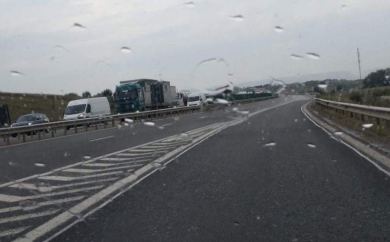Trafic insuportabil pe A3, în Cluj. Coloană de mașini pe mai mulți kilometri