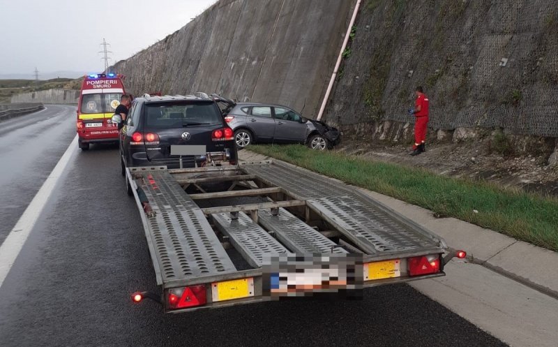 Accident pe Autostrada A3 pe sensul de mers Gilău-Turda. Un bărbat a fost dus la spital