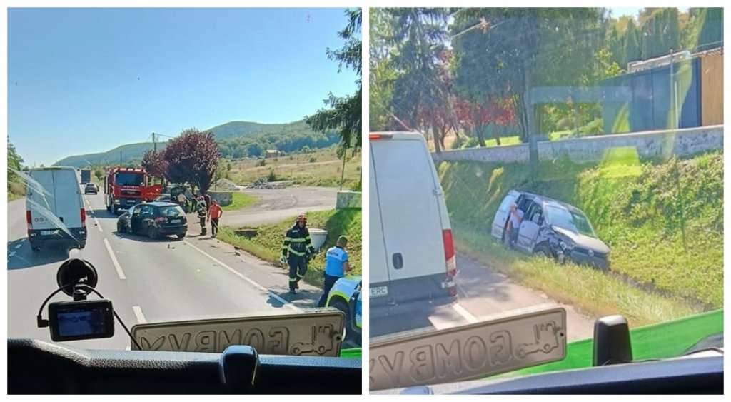 Accident în Cluj cu două autoturisme. Un bărbat de 70 de ani a primit îngrijiri medicale