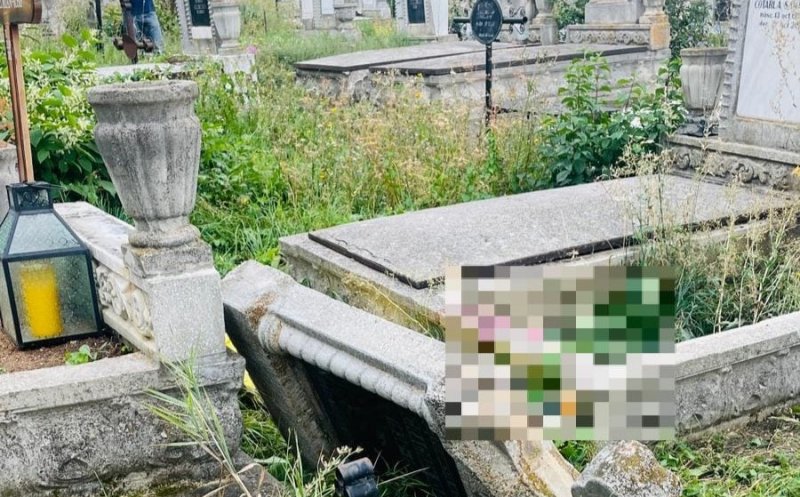 CAZ ȘOCANT într-un cimitir din Cluj-Napoca! O femeie a murit după ce o cruce i-a căzut în cap