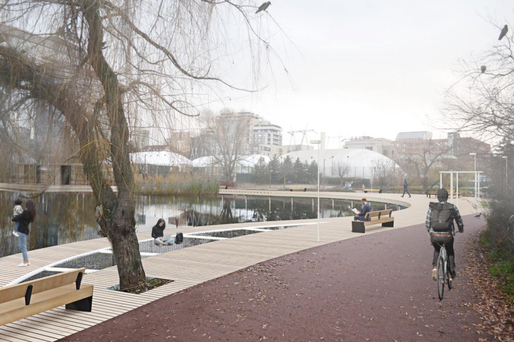 Cum se reamenajează malurile lacului Gheorgheni: Două noi pontoane, pavilion, fântână arteziană, seabike-uri și paddle boarduri