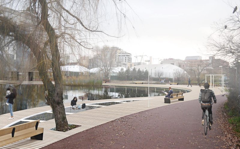Cum se reamenajează malurile lacului Gheorgheni: Două noi pontoane, pavilion, fântână arteziană, seabike-uri și paddle boarduri